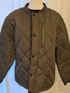 Banana Republic Olive Quilted Puffer Jacket - Men's